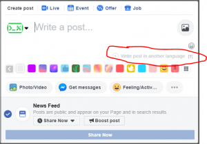 facebook post manuell översättning
